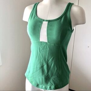 Host Pick Lululemon Vintage 90s Active Mesh Tank Top Scoop Neck Green White 6
